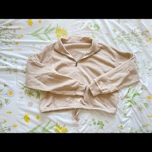 CROPPED QUARTER ZIP